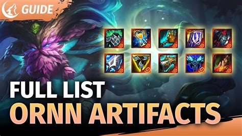 tft ornn items|Ornn Artifacts TFT Tier List (Set 9.5)